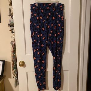 Navy Cheetah Print Workout Pants